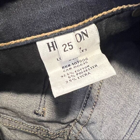 Hudson Shine Midrise Skinny Dark Denim Jeans 25 - Picture 5 of 10